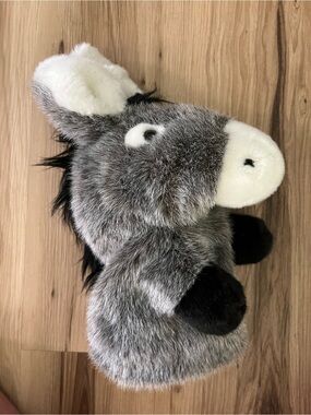 Handmade DAPHNE Donkey Plush Golf Club Driver Headcover Gray Animal Head Cover